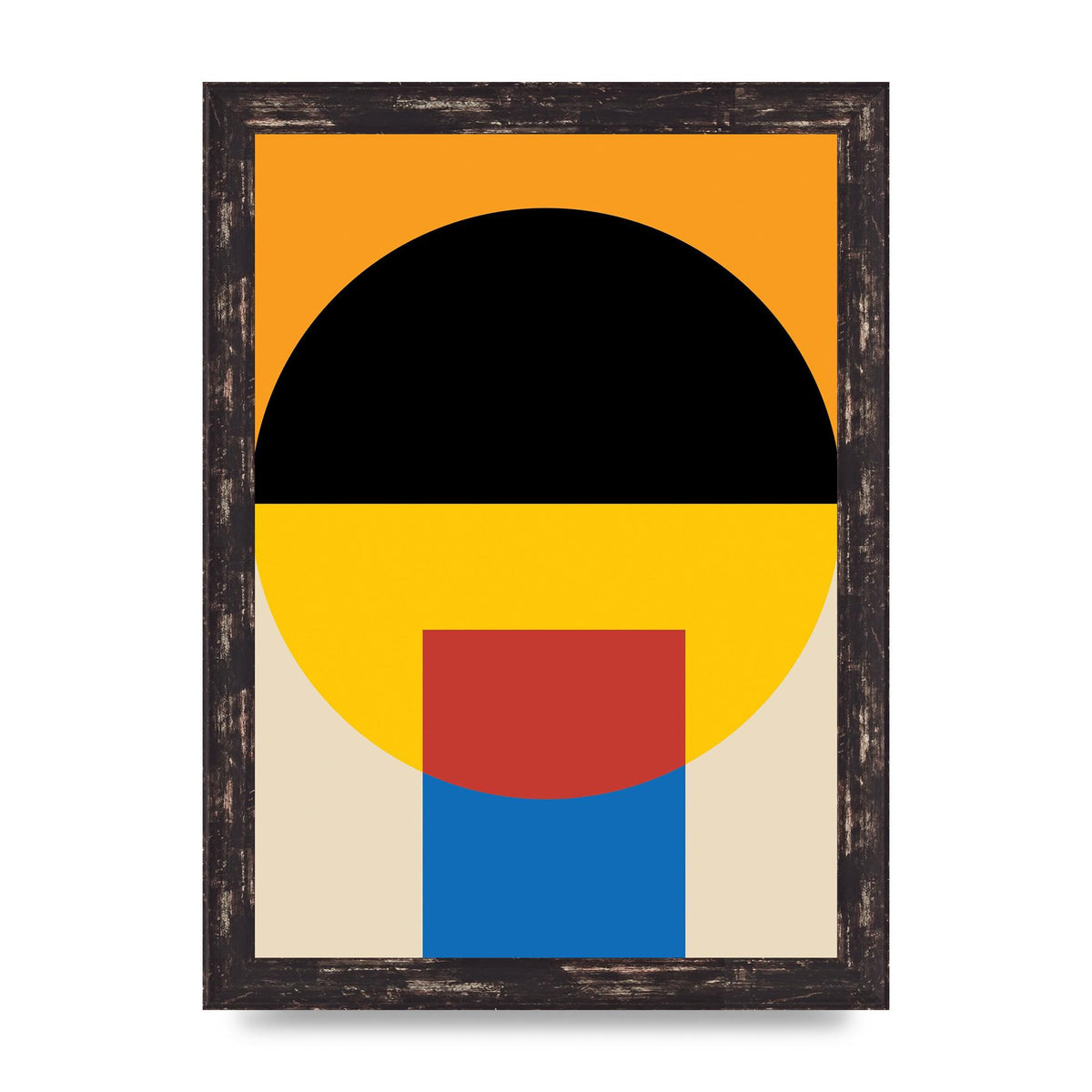 Bauhaus Style Wall Art - A4 framed