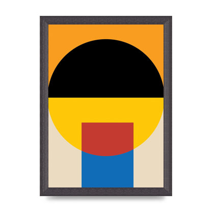 Bauhaus Style Wall Art - A4 framed