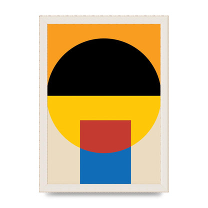 Bauhaus Style Wall Art - A4 framed