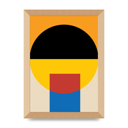 Bauhaus Style Wall Art - A4 framed
