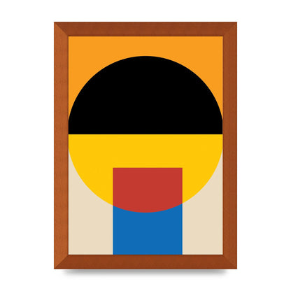 Bauhaus Style Wall Art - A4 framed