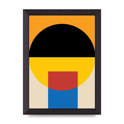 Bauhaus Style Wall Art - A4 framed