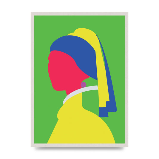 Painting Recreation Girl With The Pearl Earring Wall Art - A2 framed