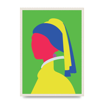 Painting Recreation Girl With The Pearl Earring Wall Art - A2 framed