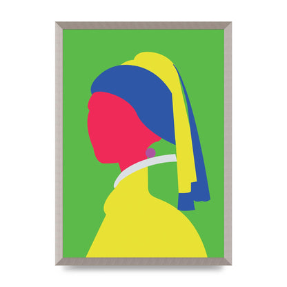 Painting Recreation Girl With The Pearl Earring Wall Art - A2 framed
