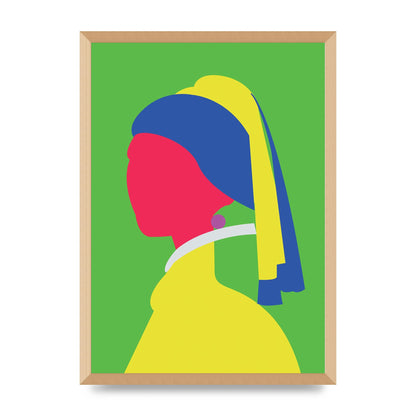 Painting Recreation Girl With The Pearl Earring Wall Art - A2 framed