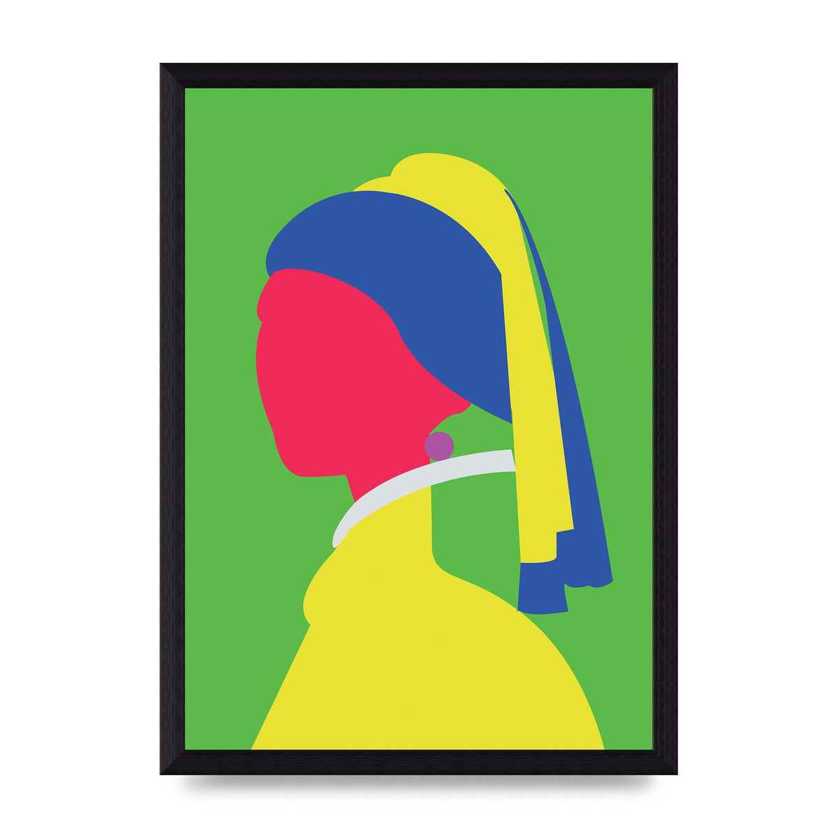 Painting Recreation Girl With The Pearl Earring Wall Art - A4 framed