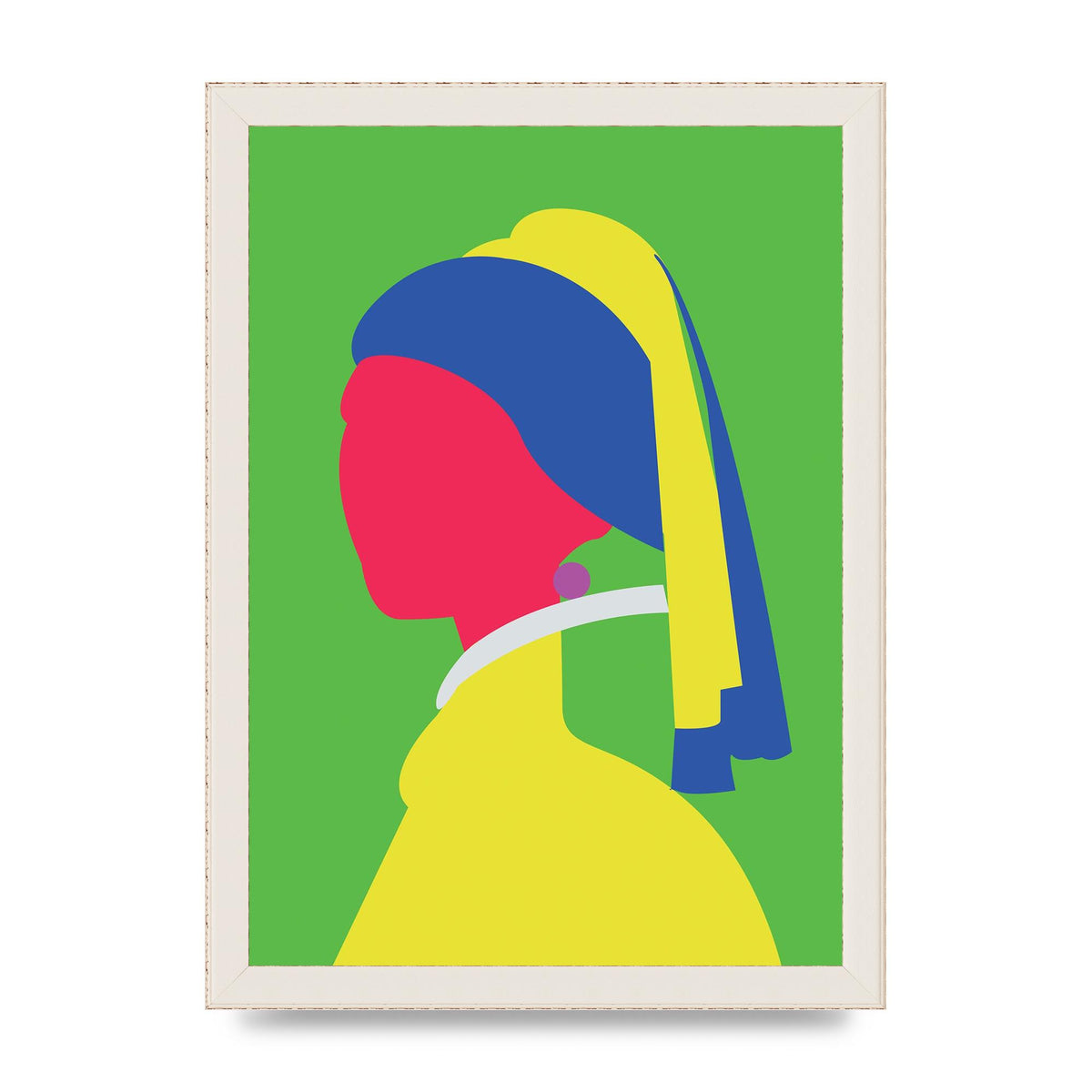 Painting Recreation Girl With The Pearl Earring Wall Art - A4 framed