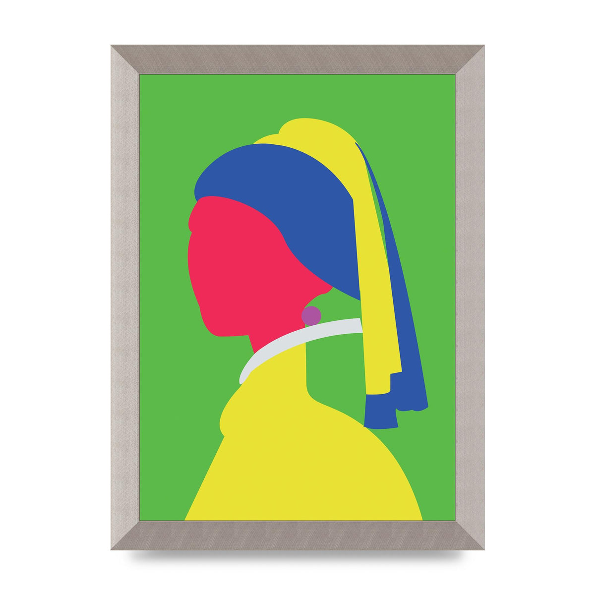 Painting Recreation Girl With The Pearl Earring Wall Art - A4 framed
