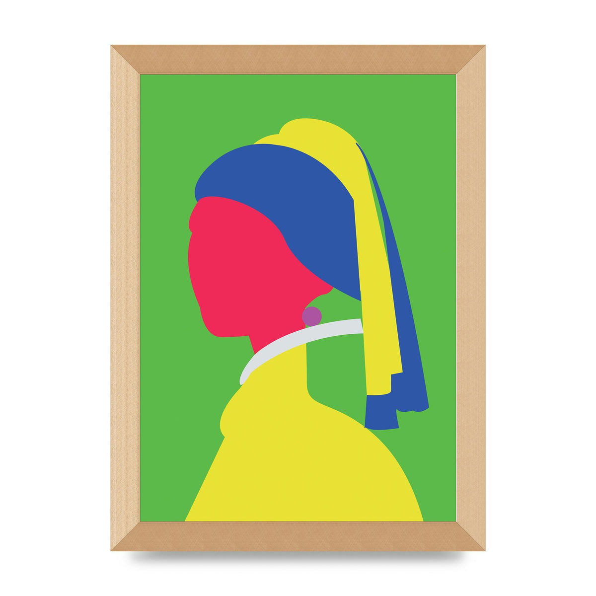 Painting Recreation Girl With The Pearl Earring Wall Art - A4 framed