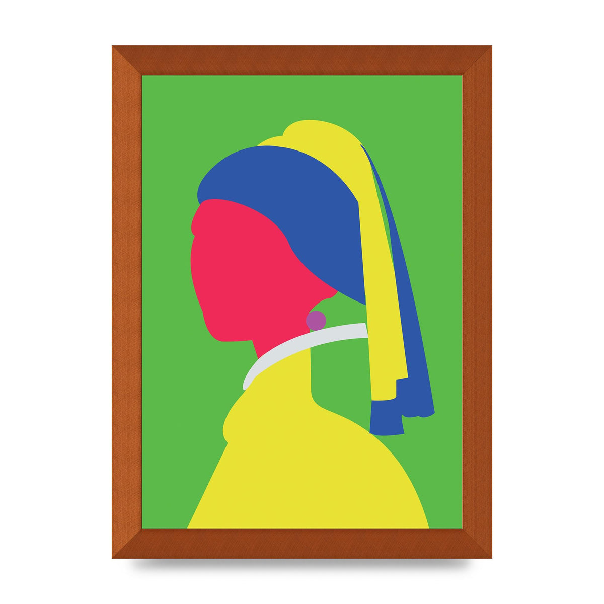 Painting Recreation Girl With The Pearl Earring Wall Art - A4 framed