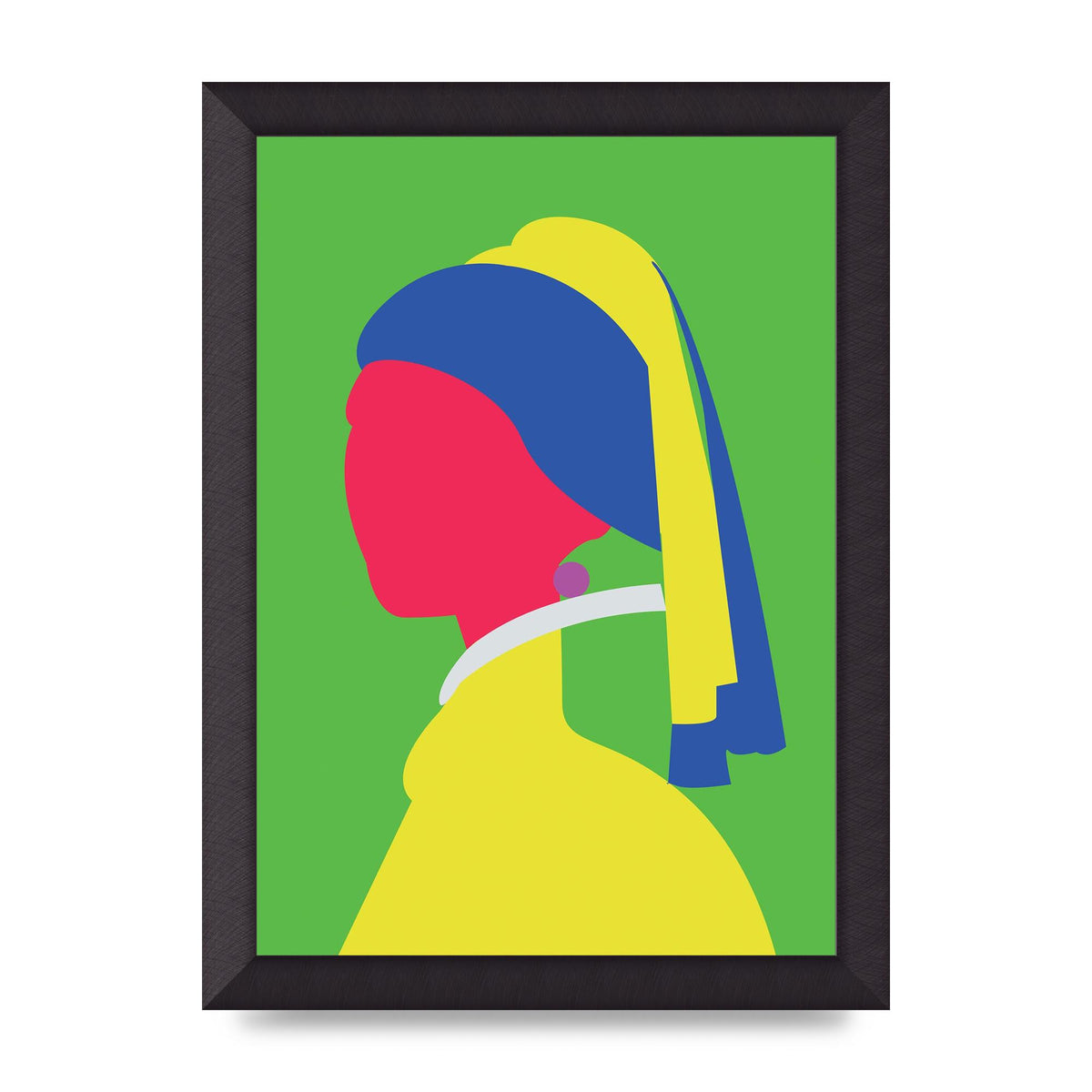 Painting Recreation Girl With The Pearl Earring Wall Art - A4 framed