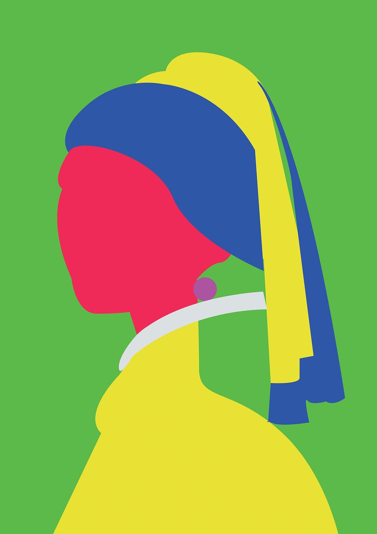 Painting Recreation Girl With The Pearl Earring Wall Art - detail