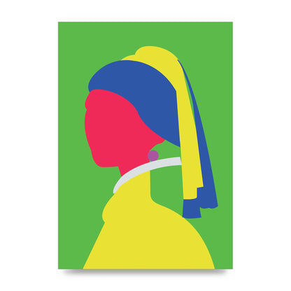 Painting Recreation Girl With The Pearl Earring Wall Art - unframed print