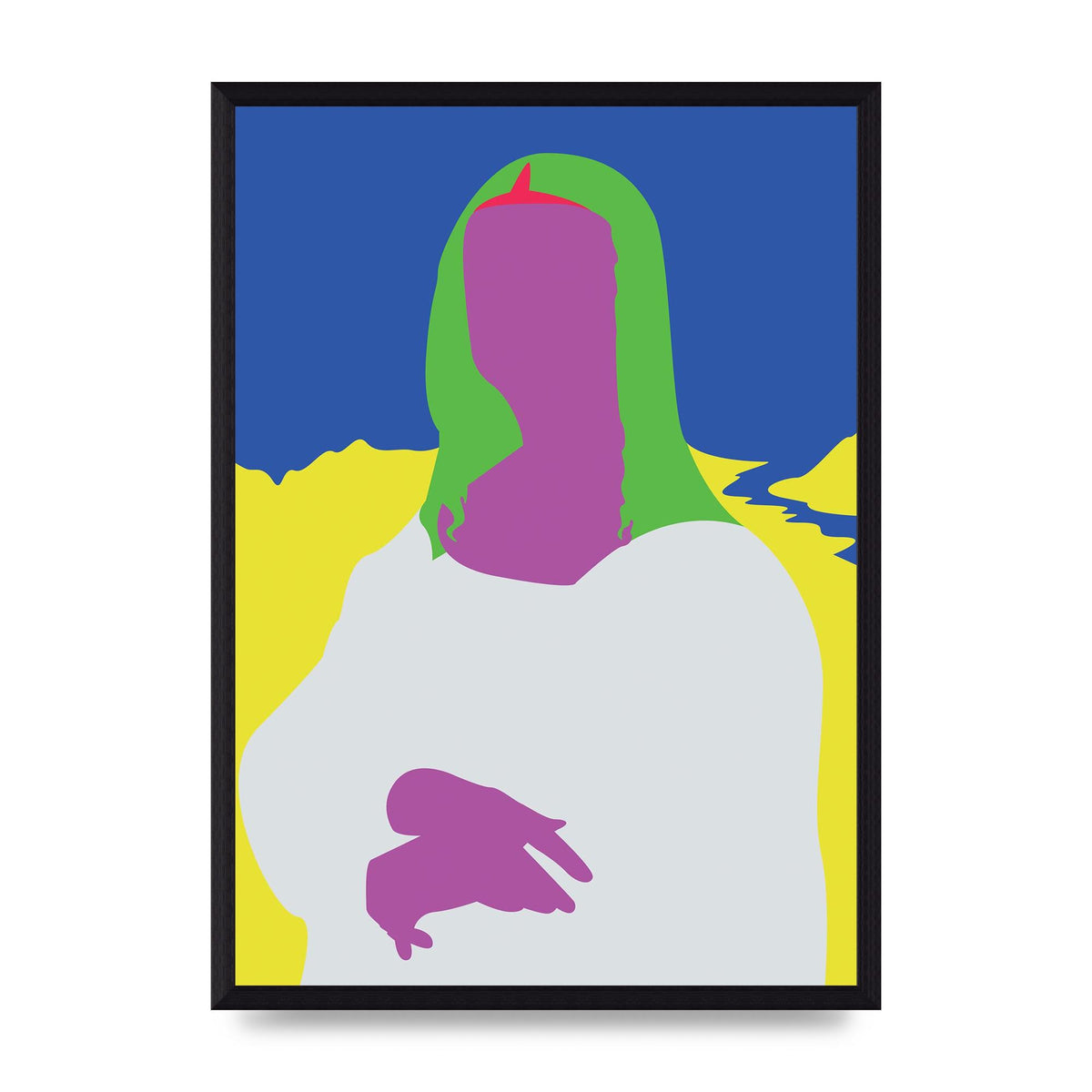 Painting Recreation Mona Lisa Illustrative Art For The Home - A3 framed