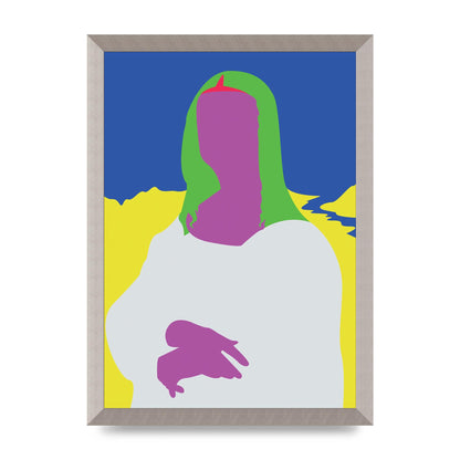 Painting Recreation Mona Lisa Illustrative Art For The Home - A3 framed