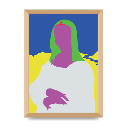 Painting Recreation Mona Lisa Illustrative Art For The Home - A3 framed