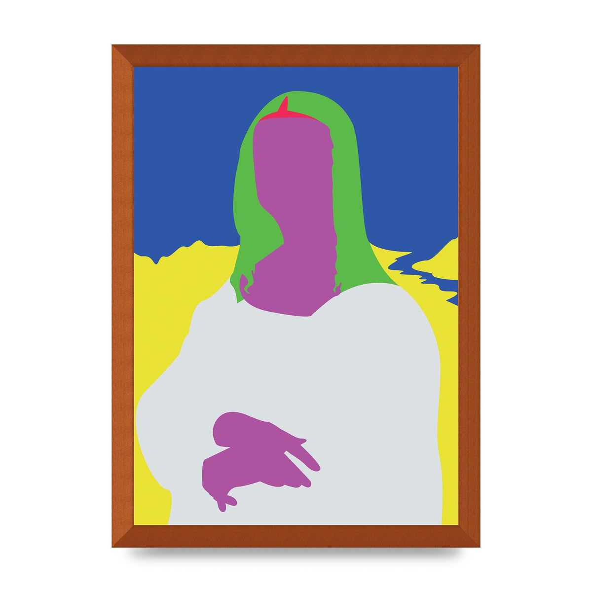Painting Recreation Mona Lisa Illustrative Art For The Home - A3 framed