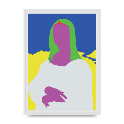 Painting Recreation Mona Lisa Illustrative Art For The Home - A3 framed