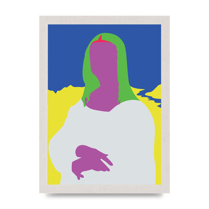 Painting Recreation Mona Lisa Illustrative Art For The Home - A4 framed
