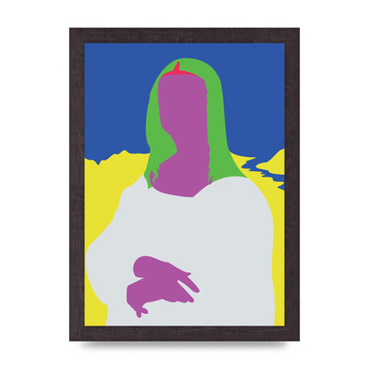 Painting Recreation Mona Lisa Illustrative Art For The Home - A4 framed