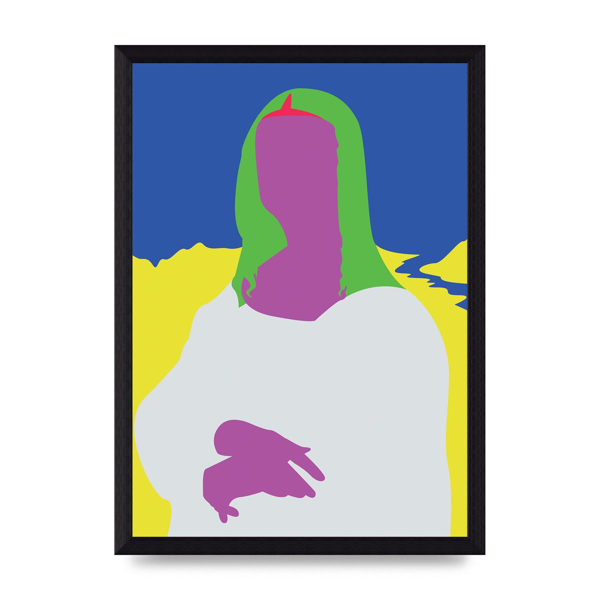 Painting Recreation Mona Lisa Illustrative Art For The Home - A4 framed