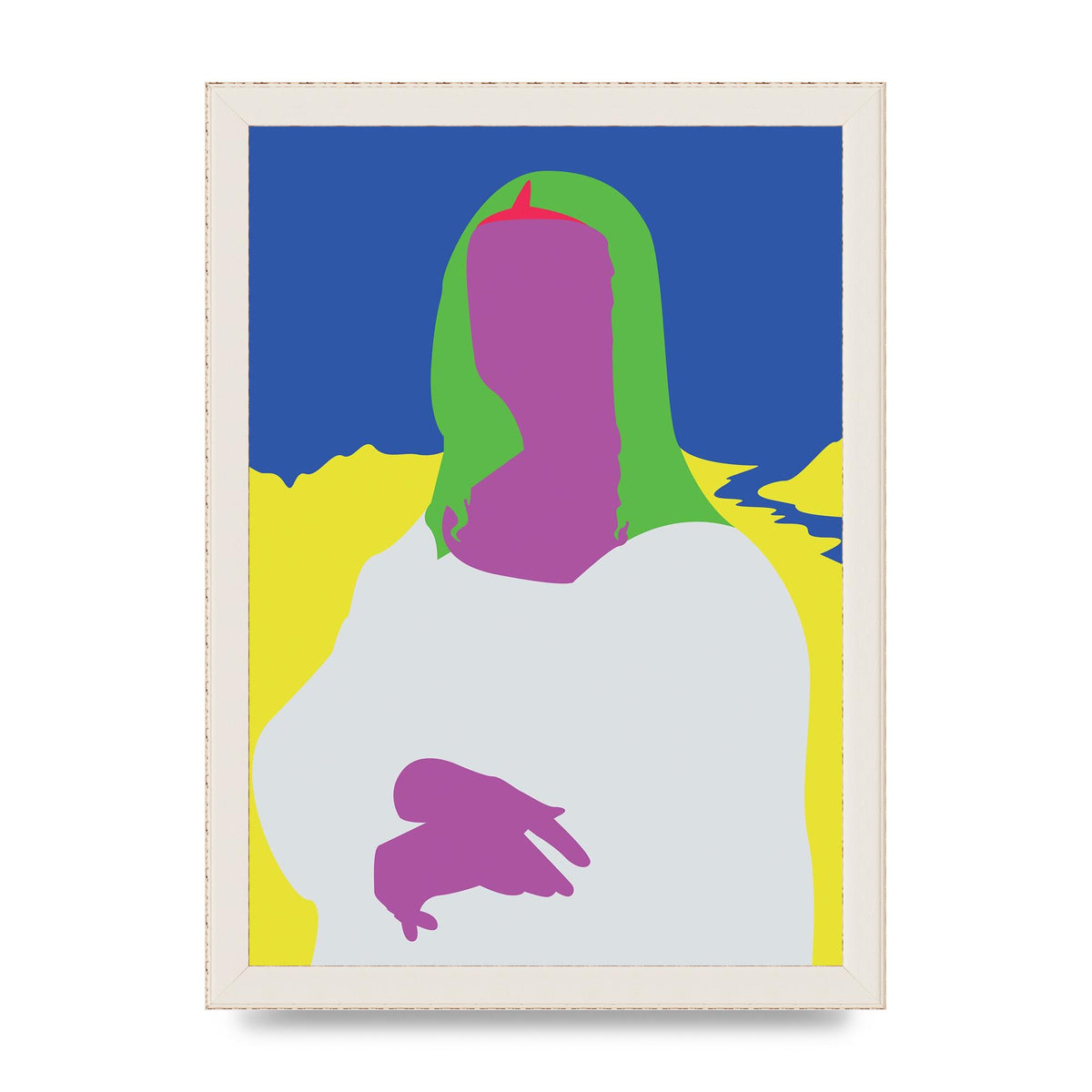 Painting Recreation Mona Lisa Illustrative Art For The Home - A4 framed
