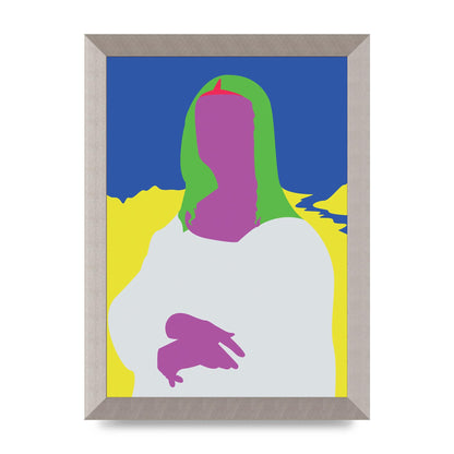 Painting Recreation Mona Lisa Illustrative Art For The Home - A4 framed