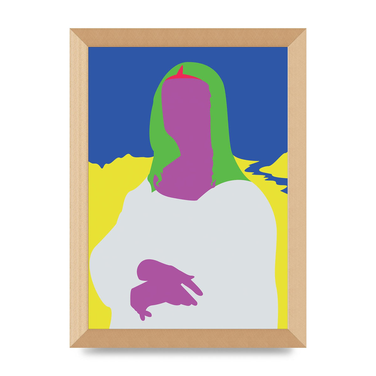 Painting Recreation Mona Lisa Illustrative Art For The Home - A4 framed