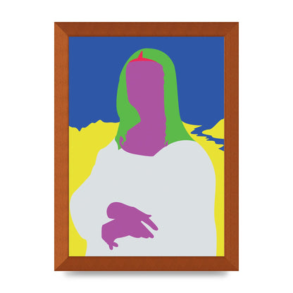 Painting Recreation Mona Lisa Illustrative Art For The Home - A4 framed