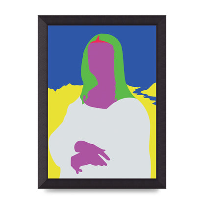 Painting Recreation Mona Lisa Illustrative Art For The Home - A4 framed