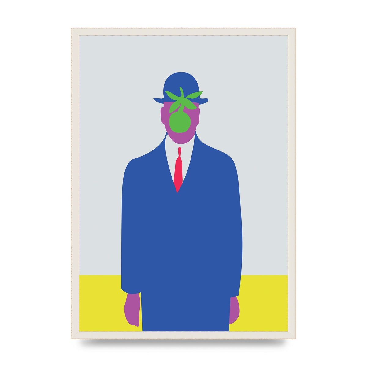 Painting Recreation The Son Of Man Illustrative Printed Poster - A2 framed