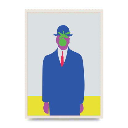 Painting Recreation The Son Of Man Illustrative Printed Poster - A2 framed