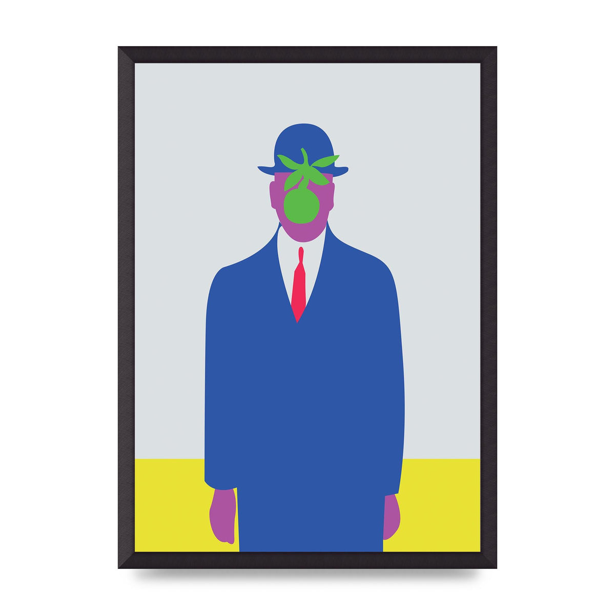 Painting Recreation The Son Of Man Illustrative Printed Poster - A2 framed
