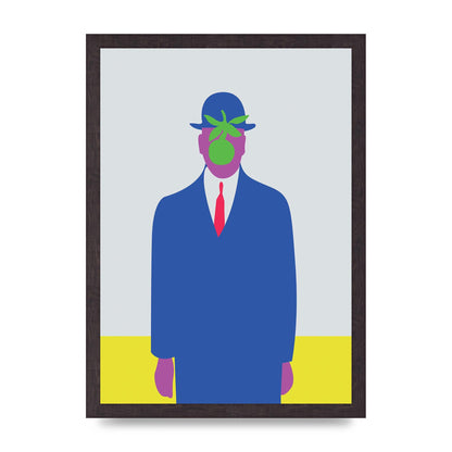 Painting Recreation The Son Of Man Illustrative Printed Poster - A3 framed