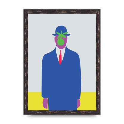 Painting Recreation The Son Of Man Illustrative Printed Poster - A3 framed
