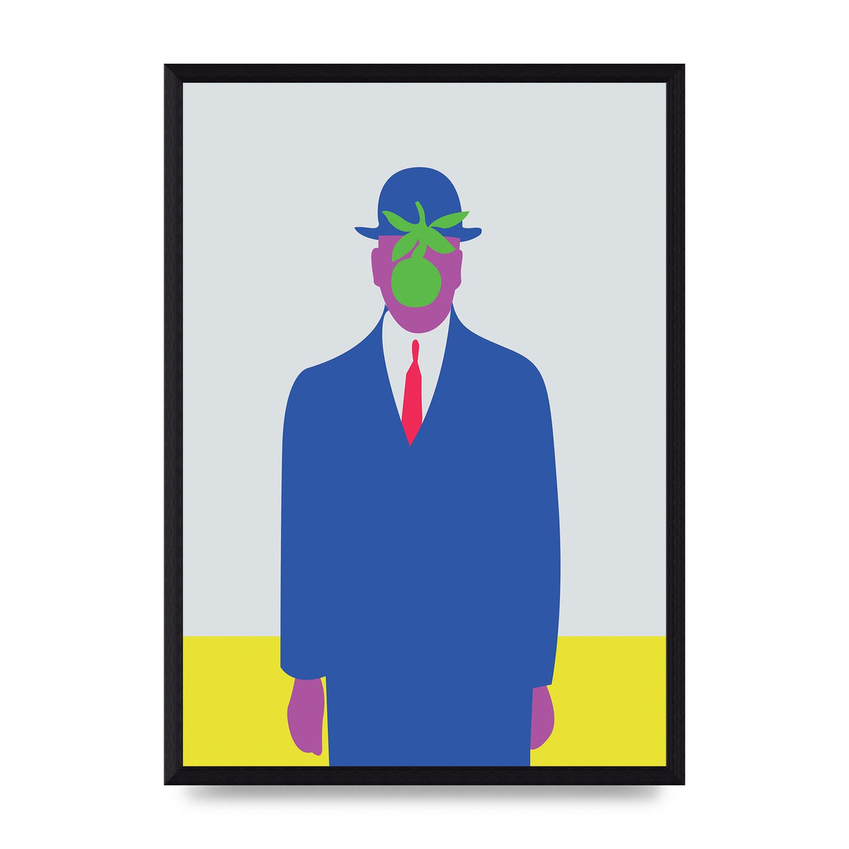 Painting Recreation The Son Of Man Illustrative Printed Poster - A3 framed