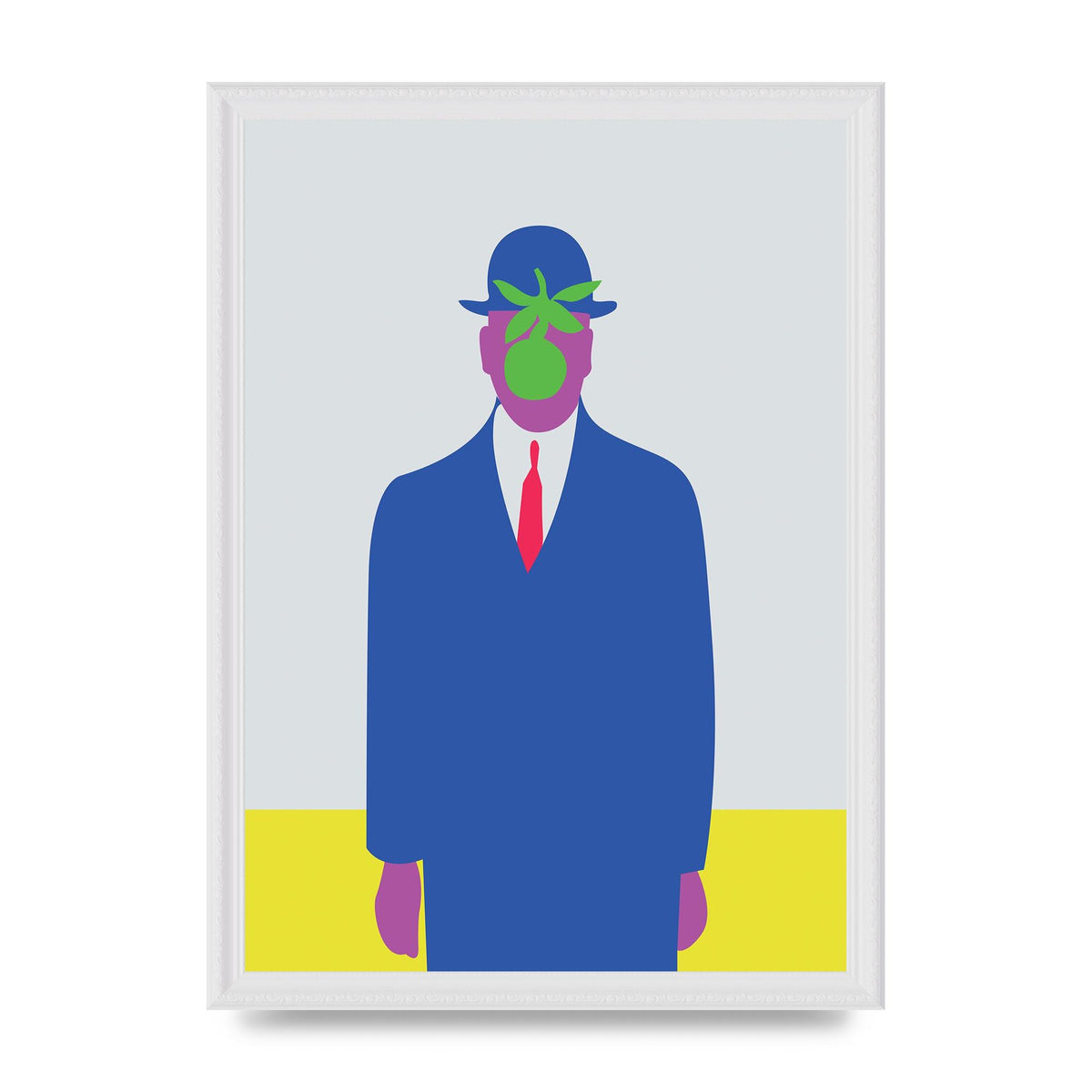 Painting Recreation The Son Of Man Illustrative Printed Poster - A3 framed