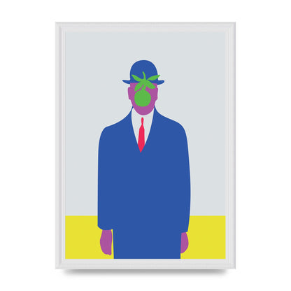 Painting Recreation The Son Of Man Illustrative Printed Poster - A3 framed