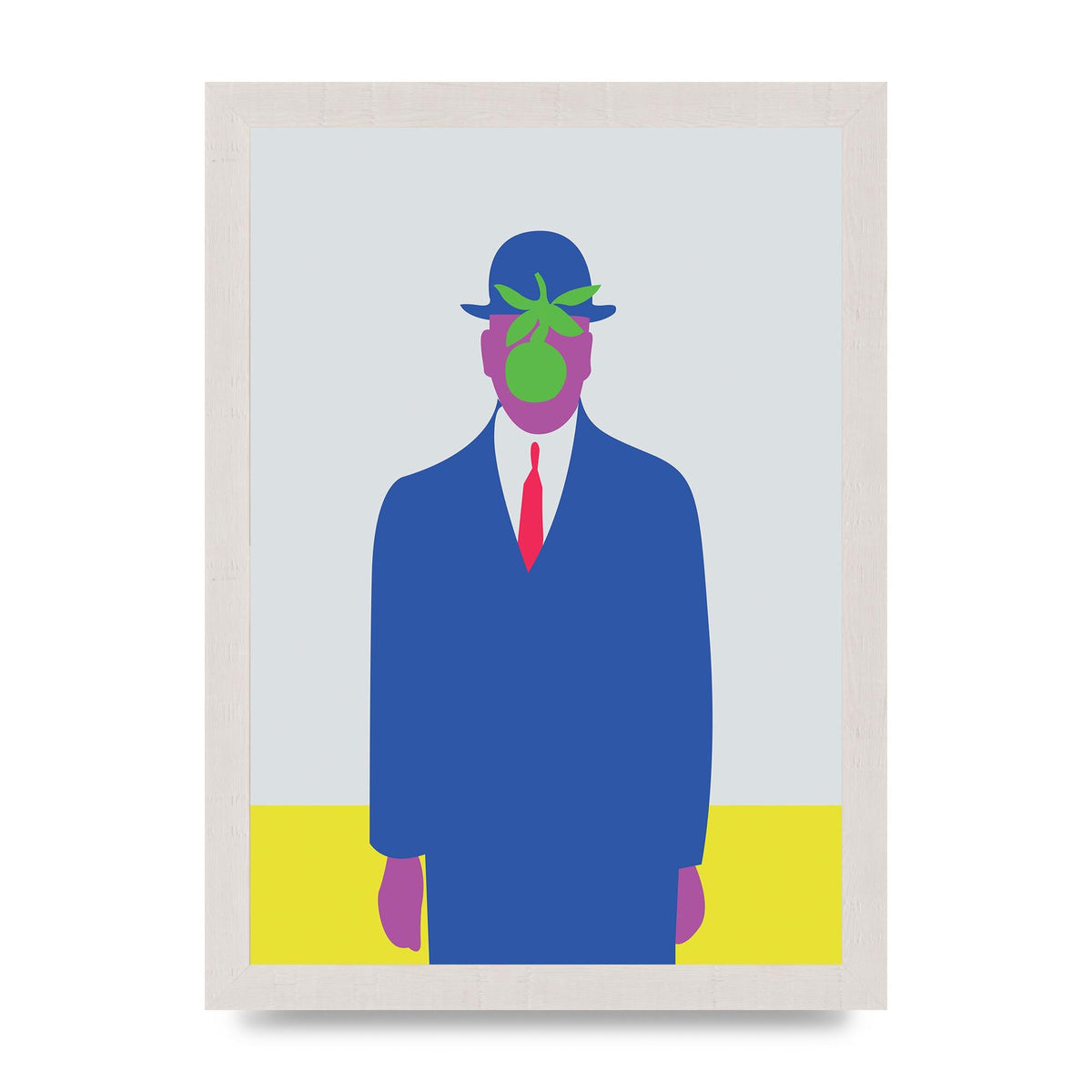 Painting Recreation The Son Of Man Illustrative Printed Poster - A4 framed