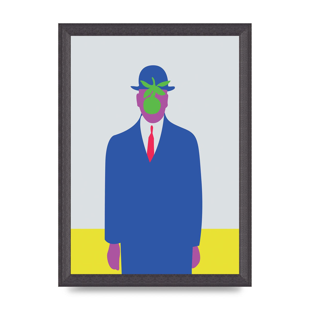 Painting Recreation The Son Of Man Illustrative Printed Poster - A4 framed