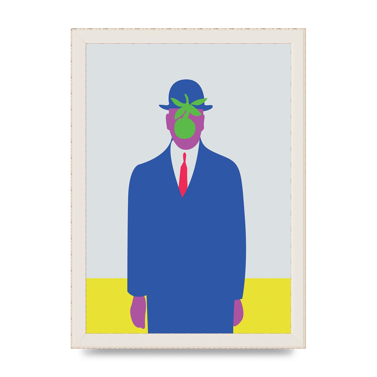 Painting Recreation The Son Of Man Illustrative Printed Poster - A4 framed