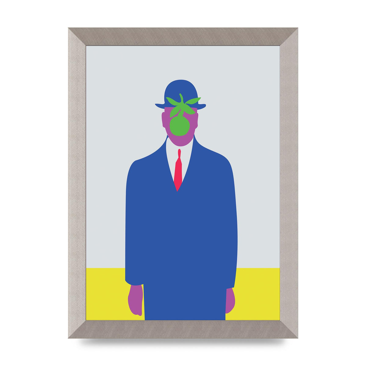 Painting Recreation The Son Of Man Illustrative Printed Poster - A4 framed
