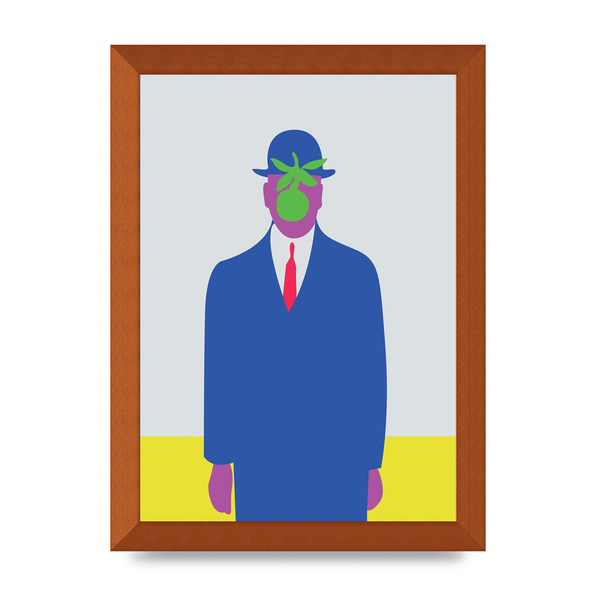 Painting Recreation The Son Of Man Illustrative Printed Poster - A4 framed