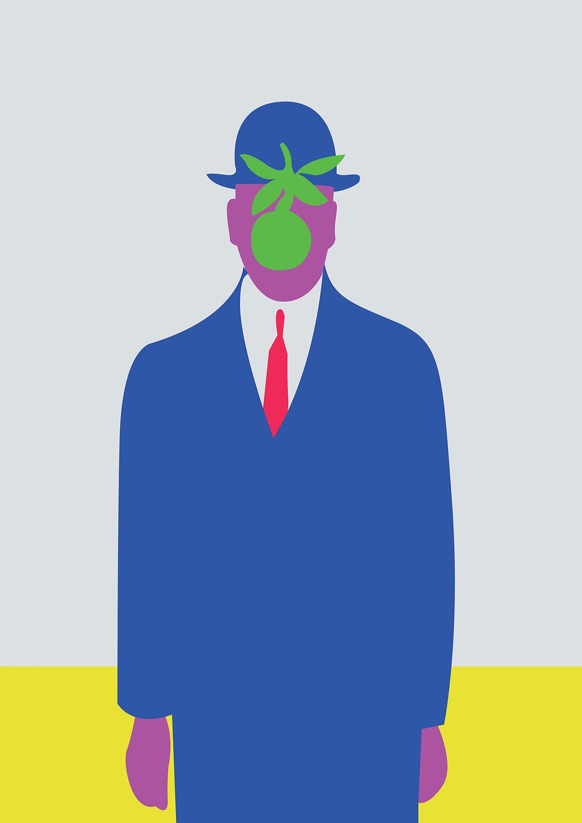Painting Recreation The Son Of Man Illustrative Printed Poster - detail