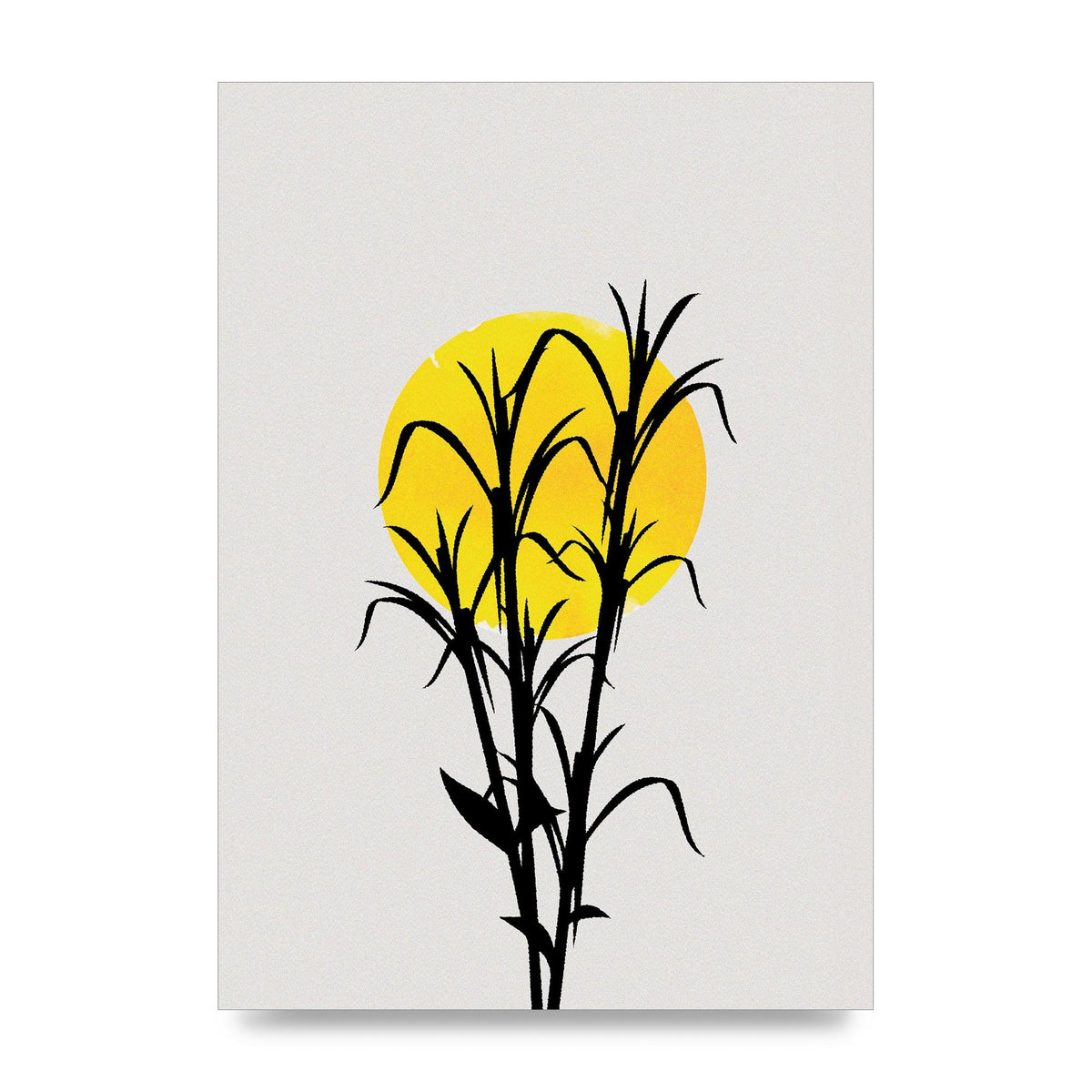 Watercolour Sun Plant Wall Art - unframed print