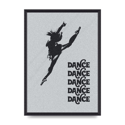 Dance Dance Dance Black White Art For The Home - A2 framed