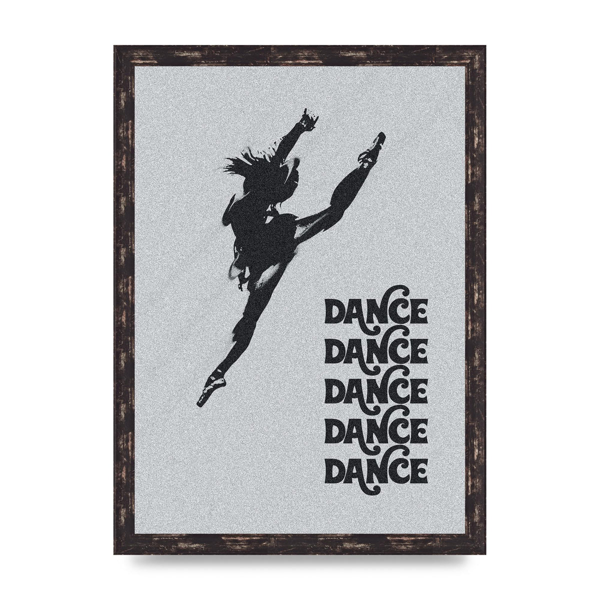 Dance Dance Dance Black White Art For The Home - A3 framed