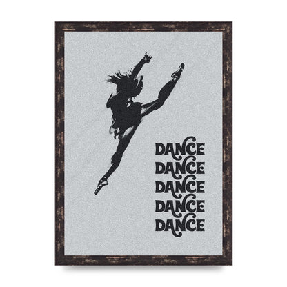 Dance Dance Dance Black White Art For The Home - A3 framed