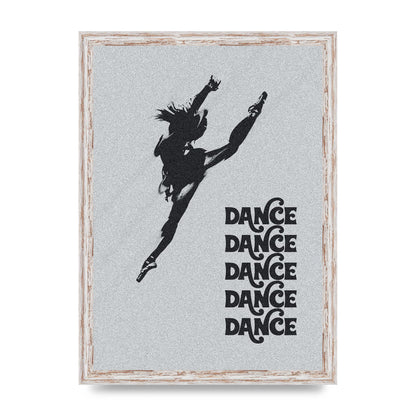 Dance Dance Dance Black White Art For The Home - A3 framed